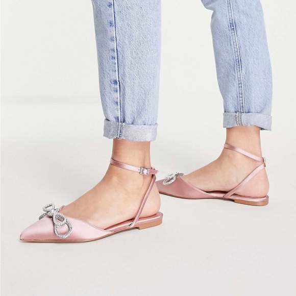 ASOS DESING LAVISH Embellished Ballet Flats in BLUSH - Picture 2 of 4
